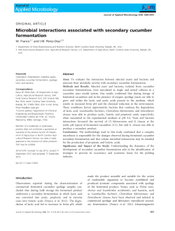 Microbial interactions associated with secondary cucumber