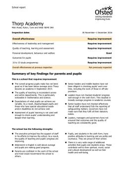 Ofsted Report from December 2016