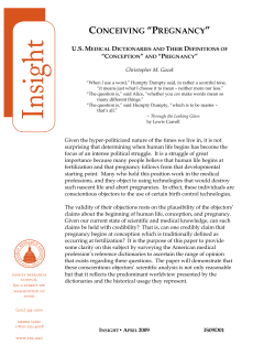 Conceiving Pregnancy - Family Research Council