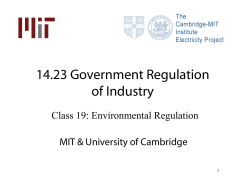 14.23 Government Regulation of Industry