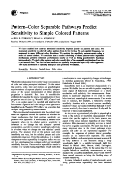 Pattern-Color Separable Pathways Predict