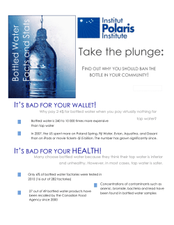 Bottled Water Fact Sheet