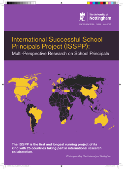 International Successful School Principals Project (ISSPP):