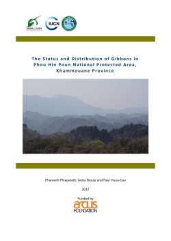 Status of gibbons in Phou Hin Poun NPA, Khammouane Province