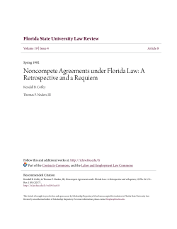 Noncompete Agreements under Florida Law