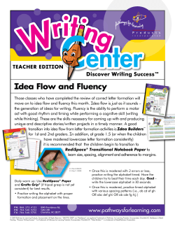 Idea Flow and Fluency - Pathways for Learning