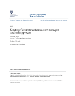Kinetics of decarburization reaction in oxygen