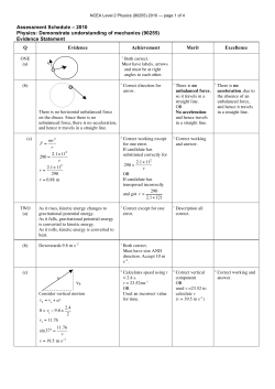 Level 2 Physics (90255) 2010 Assessment