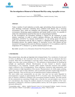 The Investigation of Removal of Remazol Red Dye