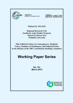 Constitutional Policy Making: Deciding about Thailand`s Election