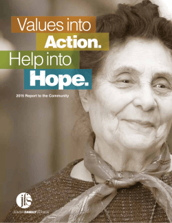 2015 Report to the Community - Jewish Family Service of Seattle