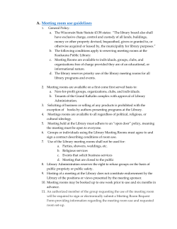 A. Meeting room use guidelines