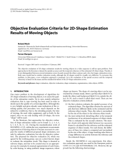 Objective evaluation criteria for 2D