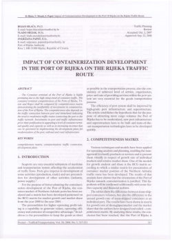 impact of containerization development in the port of rijeka on the