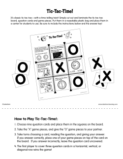 Tic-Tac-Time! - Lakeshore Learning