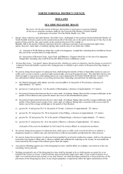 Seaside byelaws - North Norfolk District Council