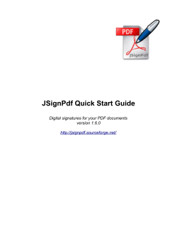 JSignPdf Quick Start Guide