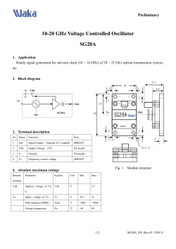 10-20 GHz Voltage Controlled Oscillator SG20A SG20A