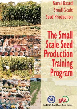 Rural Based Small Scale Seed Production