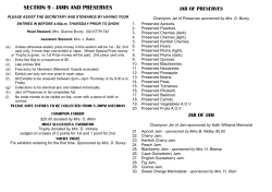 section 9 - jams and preserves