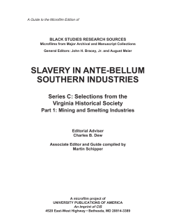 slavery in ante-bellum southern industries