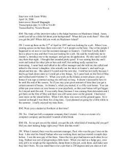 Interview with Jason White