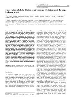Novel regions of allelic deletion on chromosome 18p in