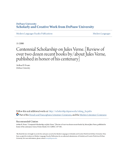 Centennial Scholarship on Jules Verne. [Review of over two dozen