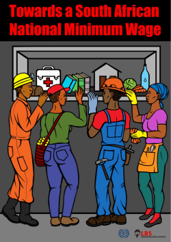 NatioNal MiNiMuM Wage - The Labour Research Service