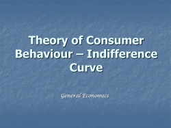 Theory of Consumer Behaviour &ndash; Indifference Curve