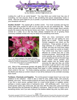 Gifts for the Orchid Lover - St. Augustine Orchid Society