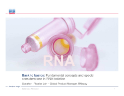 Back to basics: Fundamental concepts and special