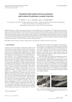 Chemical interaction between polymer and cement in polymer