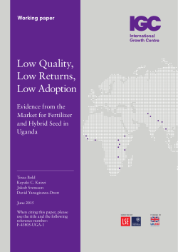 Low Quality, Low Returns, Low Adoption