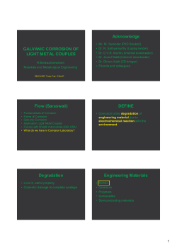 Galvanic Corrosion of Light Metal Couples