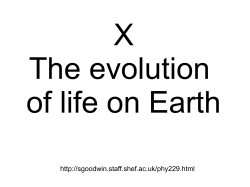 The origin and evolution of life on Earth