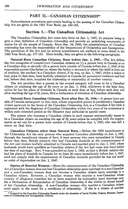 The Canadian Citizenship Act