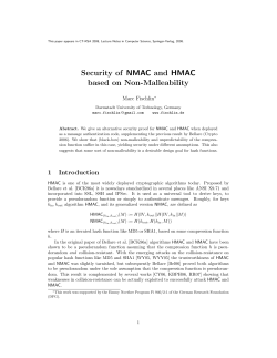 Security of NMAC and HMAC based on Non