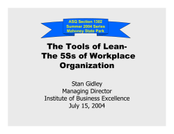 The 5Ss of Workplace Organization - ASQ-1302