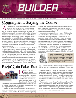 May 2007 Builder Bulletin - The Apprentice School Student