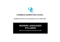 modern languages syllabus