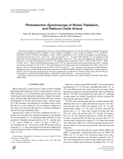 Ni Pd and Pt Oxides JMolSpect_2002 - JILA Science