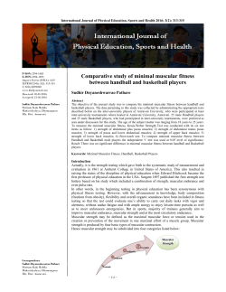 Comparative study of minimal muscular fitness between handball
