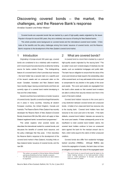 Discovering covered bonds &ndash; the market, the challenges