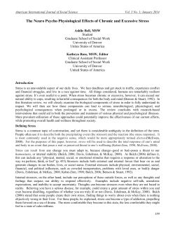 The Neuro Psycho Physiological Effects of Chronic and Excessive