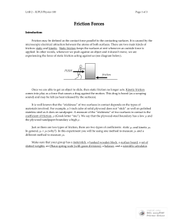 LAB 2 - Friction Forces