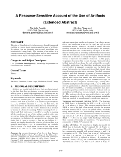 A Resource-Sensitive Account of the Use of Artifacts