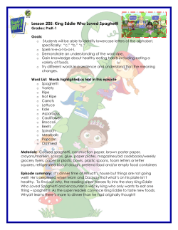 Lesson 205: King Eddie Who Loved Spaghetti