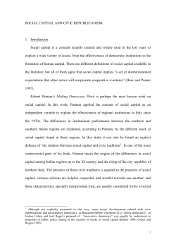 Social Capital and Civic Republicanism