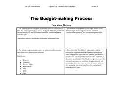 The Budget-making Process
